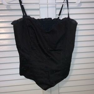 Betsy Johnson Black Bustier top